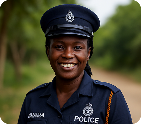 Ghana Police loan features illustration
